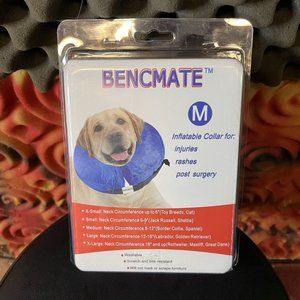 BENCMATE Protective Inflatable Collar for Dogs Size Medium Blue NIP